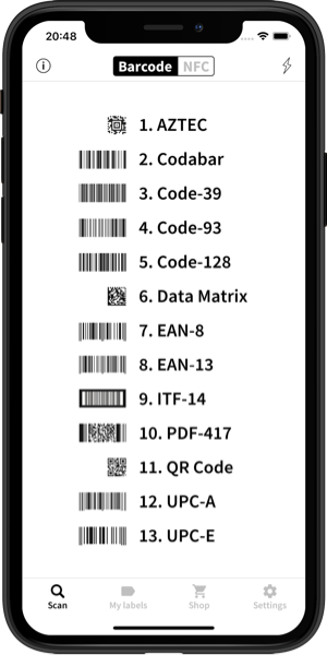 Screenshot of the Speechlabel app where the Scan tab is selected